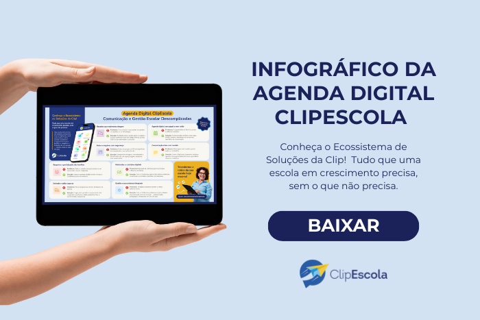Infográfico da Agenda Digital ClipEscola – Informações Gerais